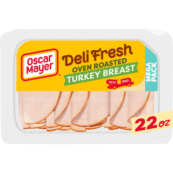 Oscar Mayer Deli Fresh Oven Roasted Sliced Turkey Breast Deli Lunch Meat, 22 oz Package
