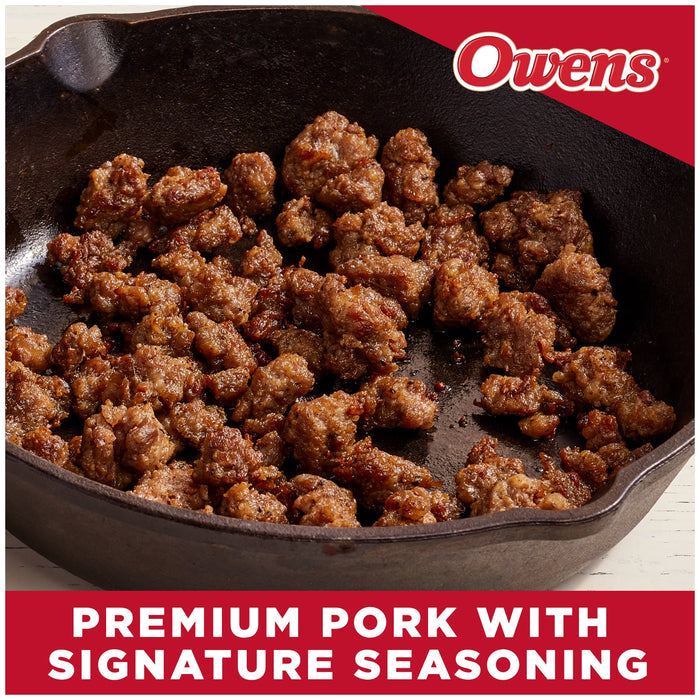 Owens Premium Pork Regular Sausage Roll, 32 oz (Fresh Sausage)