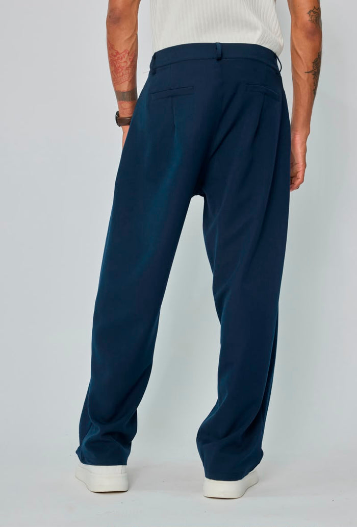 Pantalon à pinces homme coupe buggy large  Taille haute