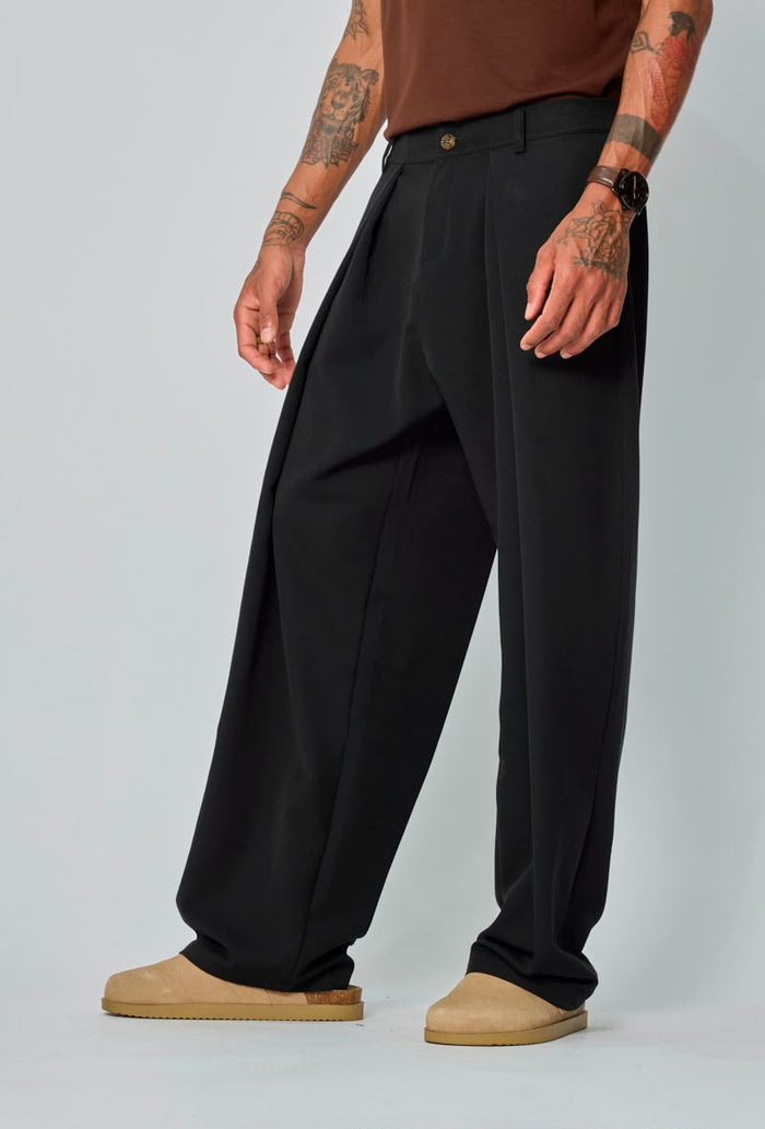 Pantalon à pinces homme coupe buggy large  Taille haute