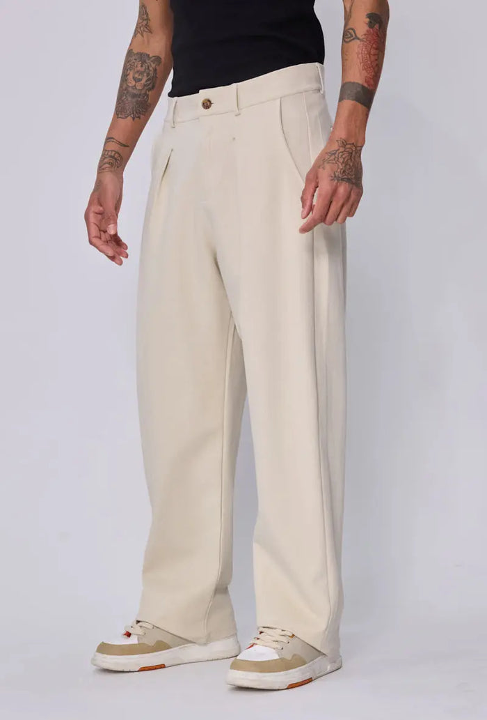 Pantalon Homme coupe fluide à pinces – esprit casual premium bonhomme