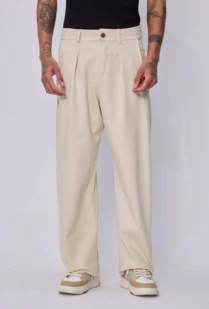 Pantalon Homme coupe fluide à pinces – esprit casual premium bonhomme