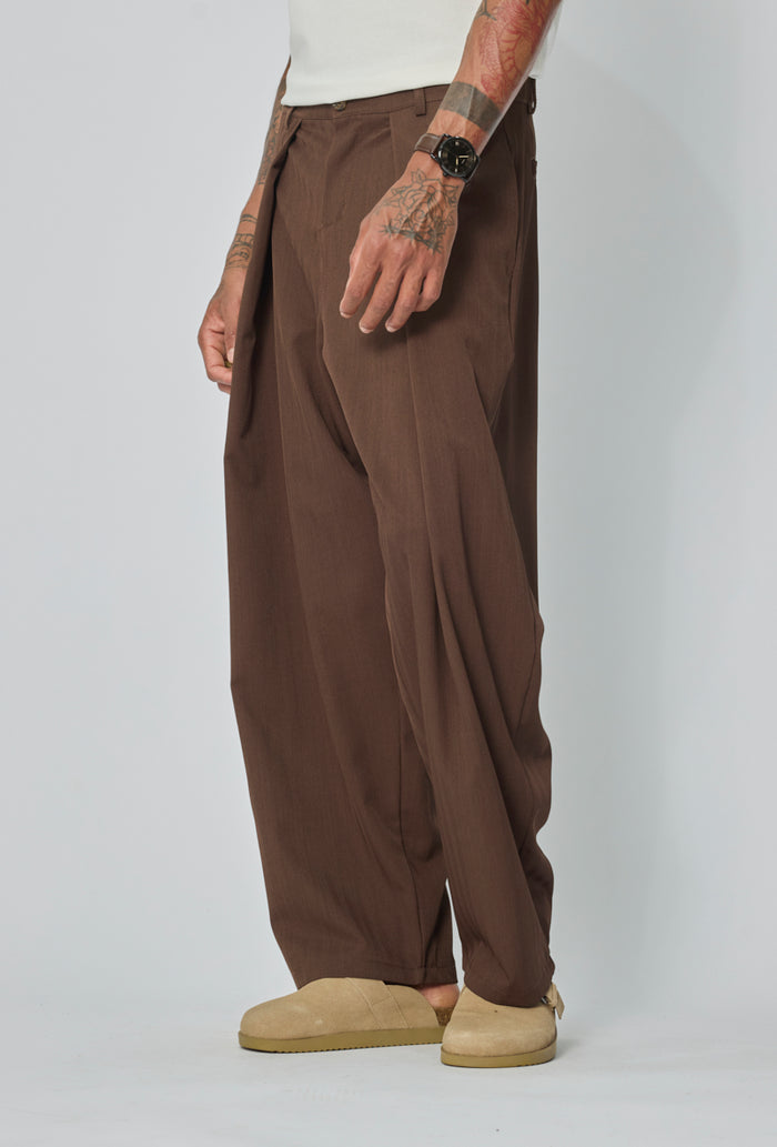 Pantalon homme Large à Pinces Coupe Oversize Fluide