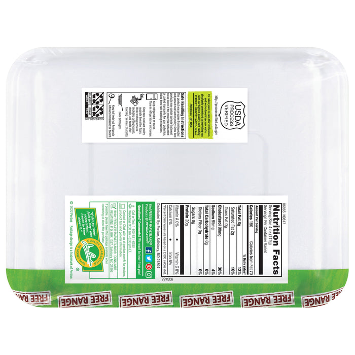 Perdue Harvestland, Boneless Skinless Chicken Thighs, 20g Protein 4oz Svg, 1.3-1.9 lb Tray