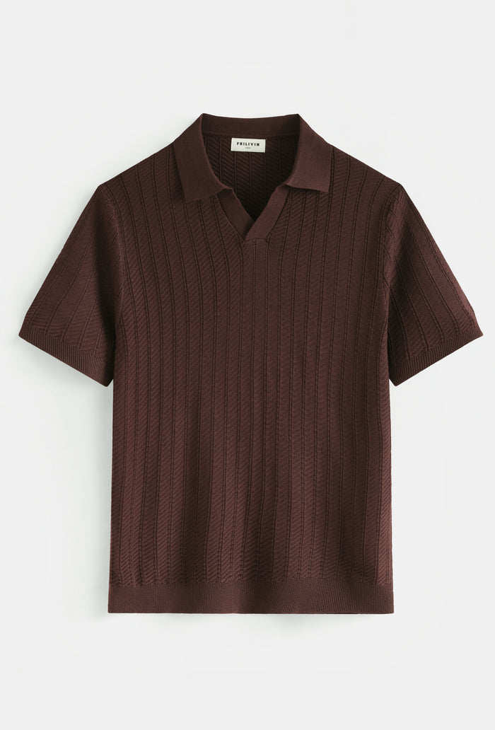 Polo en Maille Texturée Coupe Retravaillée & Allure Quiet Luxury