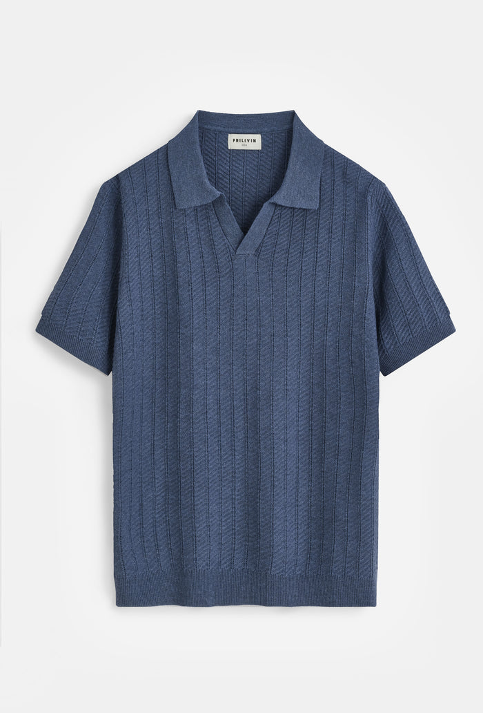 Polo en Maille Texturée Coupe Retravaillée & Allure Quiet Luxury