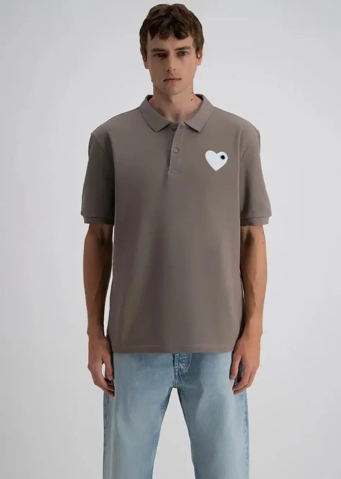 Polo homme Coeur maille piqué bonhomme