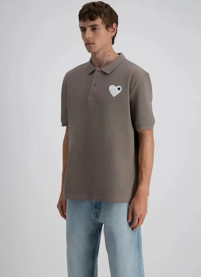 Polo homme Coeur maille piqué bonhomme