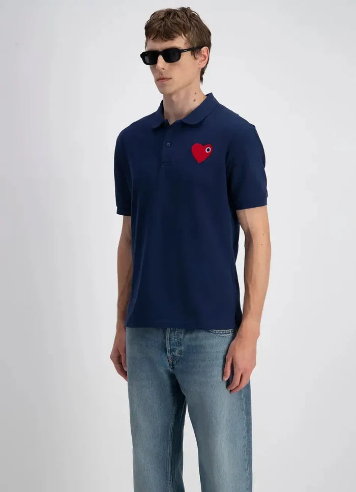 Polo homme Coeur maille piqué bonhomme