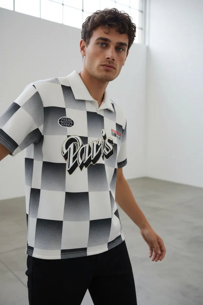 Polo Néoprene Paris homme imprimé – style streetwear bonhomme
