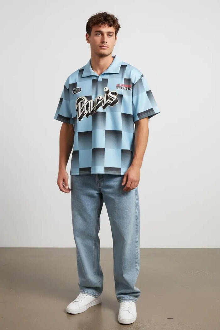 Polo Néoprene Paris homme imprimé – style streetwear bonhomme