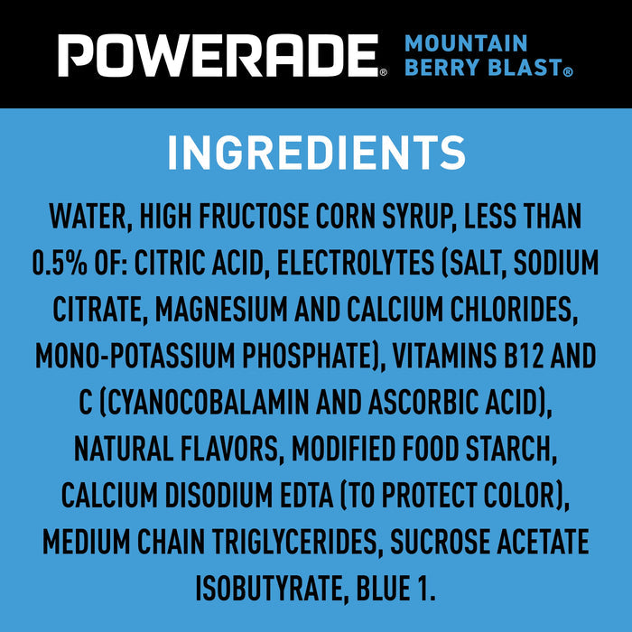 POWERADE Electrolyte Enhanced Mountain Berry Blast Sport Drink, 20 fl oz, Bottle