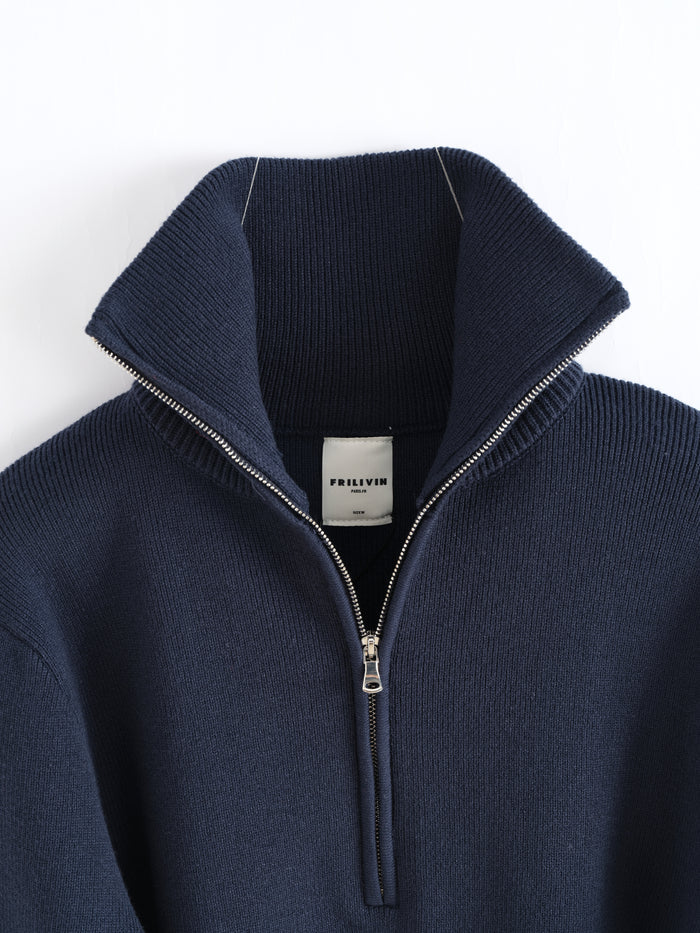 Pull Col Camionneur Demi-Zip