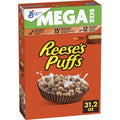 REESE'S PUFFS Chocolatey Peanut Butter Cereal Brand, Mega Size, 31.2 oz