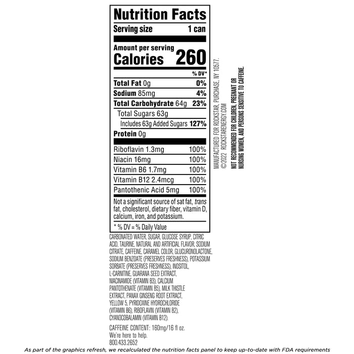 Rockstar Original Energy Drink, 16 oz, 4 Pack Cans