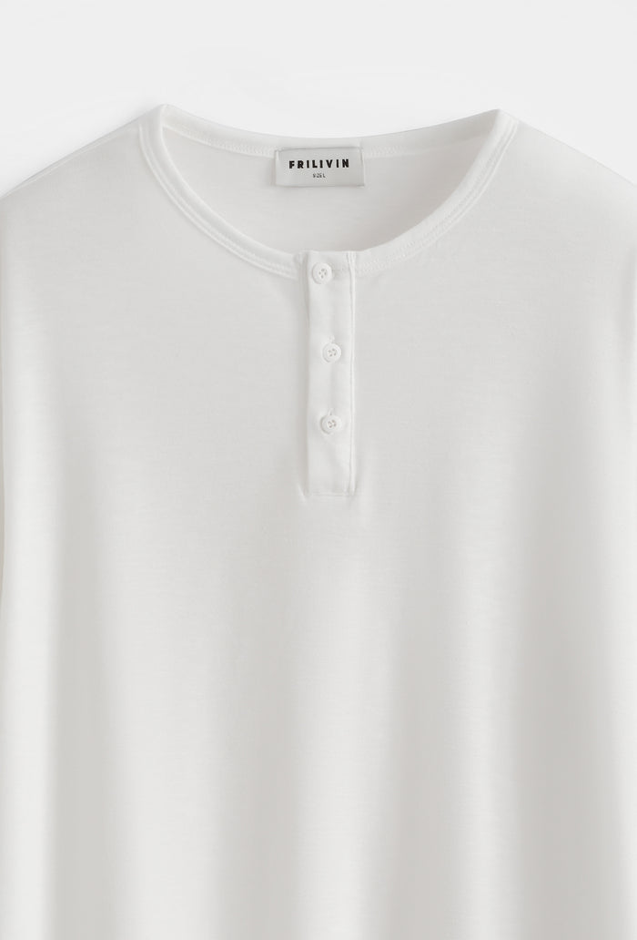 T-shirt Col Tunisien Homme Manches Longues