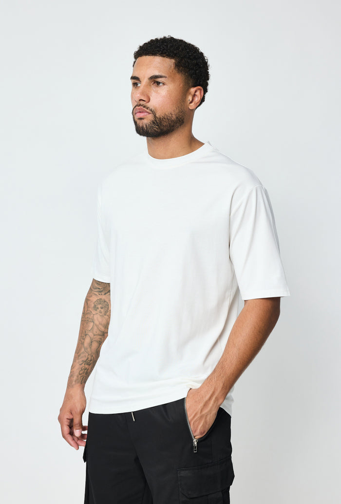 T-shirt homme oversize col rond coupe boxy