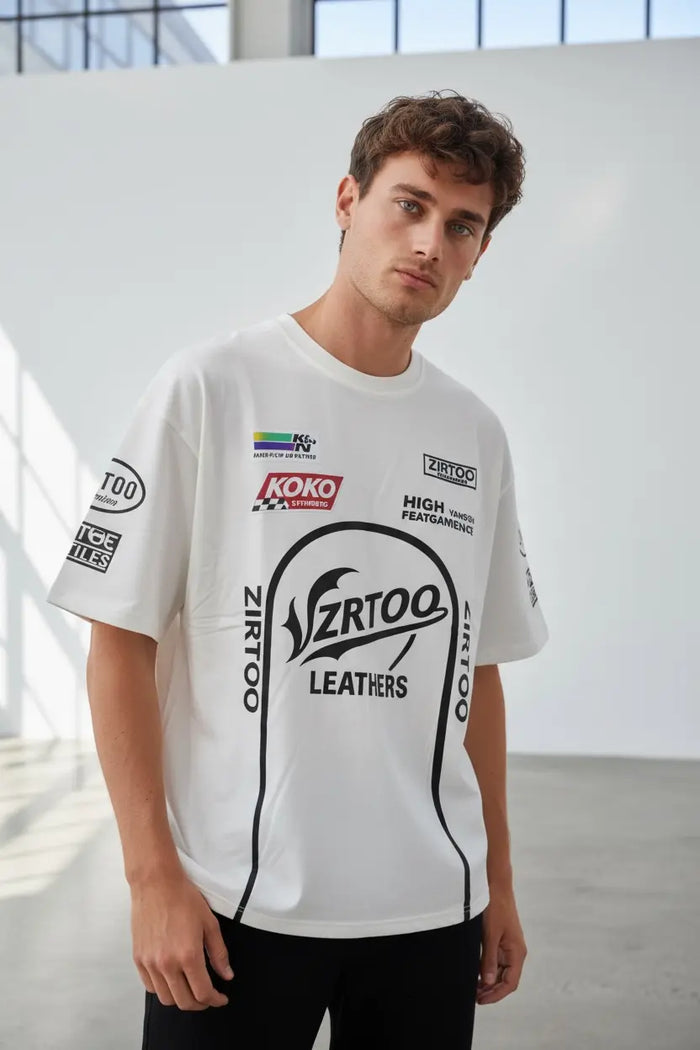 T-shirt Homme ZRTOO Leathers – inspiration racing bonhomme