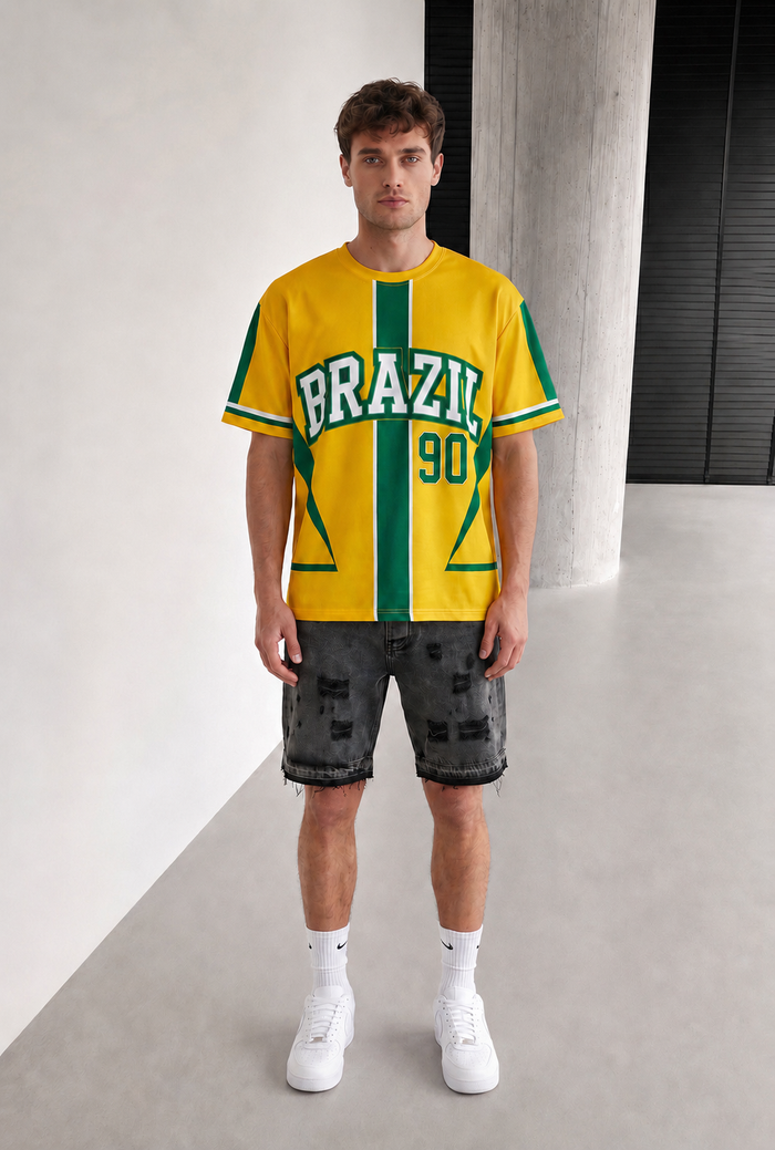 T-shirt Néoprène Brazil 90 – Style streetwear affirmé