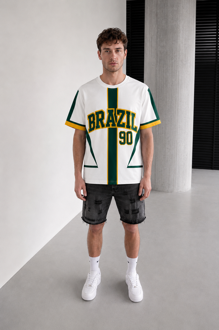 T-shirt Néoprène Brazil 90 – Style streetwear affirmé