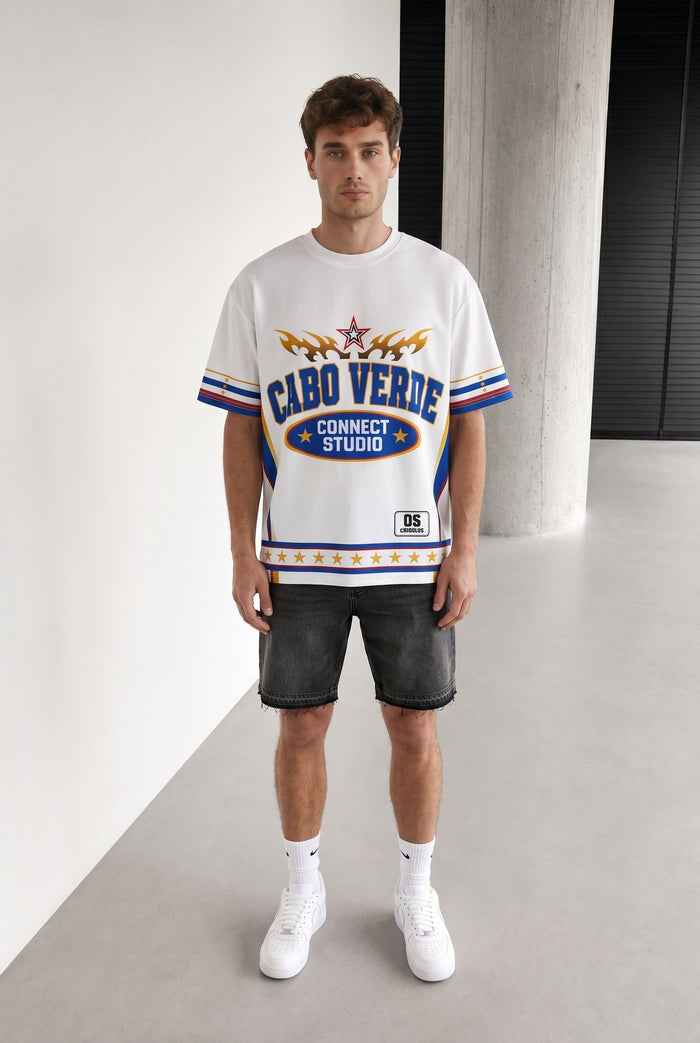 T-shirt Oversize Cabo Verde 238 — Os Crioulos Edition
