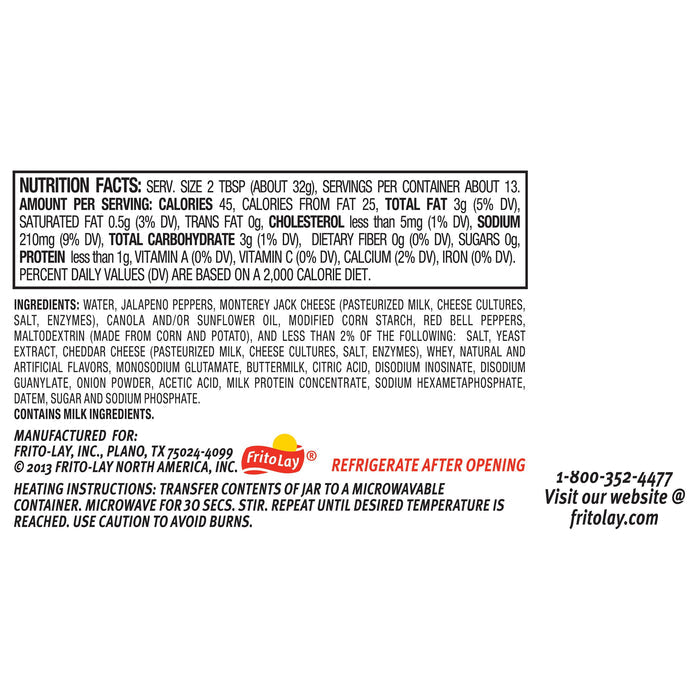 Tostitos Medium Queso Blanco Dip, Naturally and Artificially flavored, 15 oz Jar