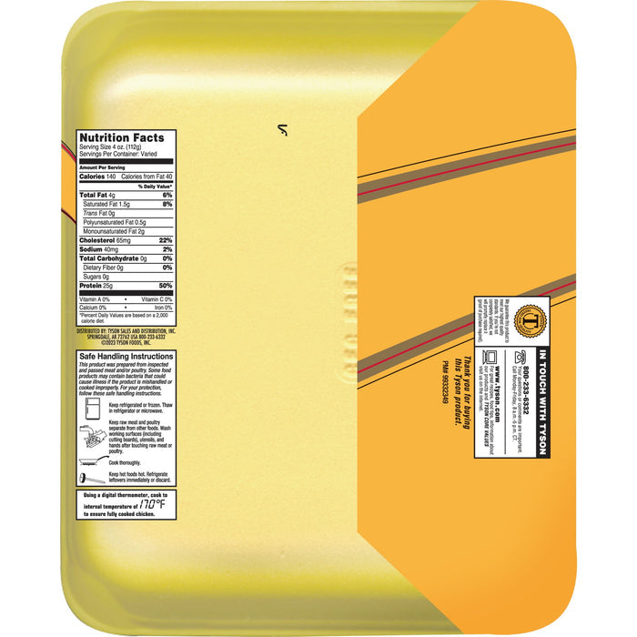 Tyson All Natural, Fresh, Boneless, Skinless Chicken Breasts, 2.5 - 4.0 lb Tray, 2.5 - 4.0 lb Tray