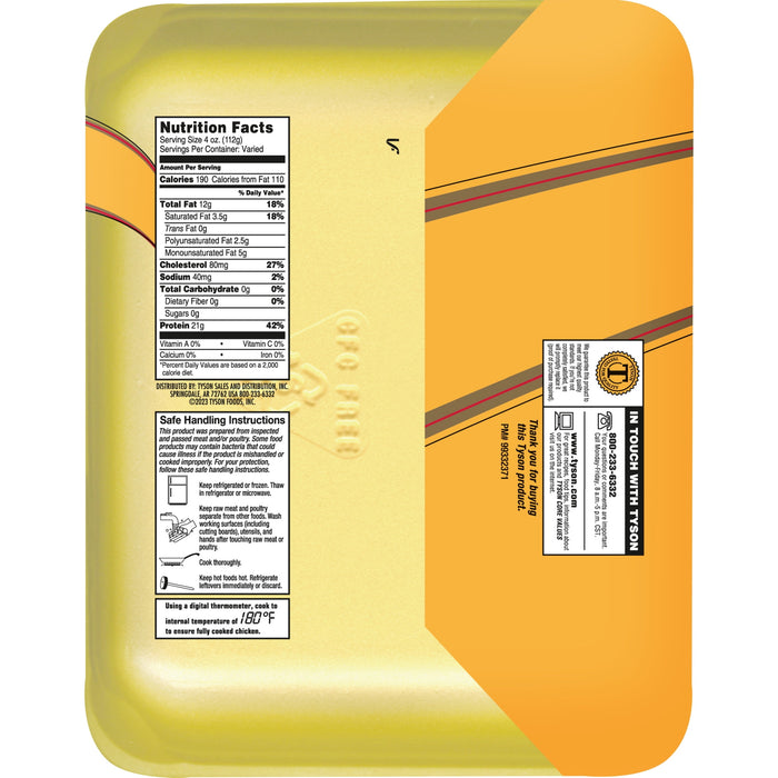 Tyson All Natural Halves Chicken Bone In Split Breasts, 2.0 - 3.6 lb Tray