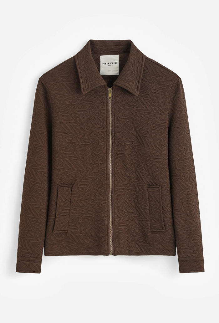 Veste à Motifs Homme à Zip col chemise bonhomme