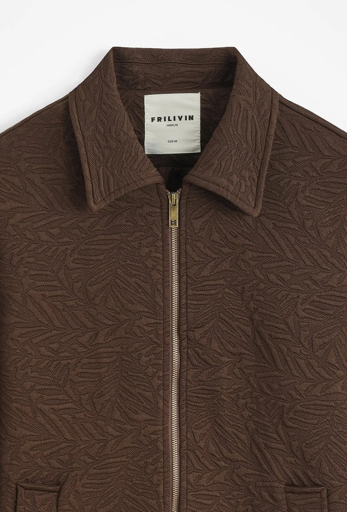 Veste à Motifs Homme à Zip col chemise bonhomme