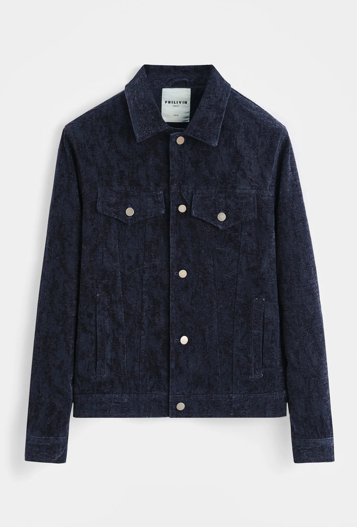 Veste homme texturée à boutons pression – coupe moderne bonhommeboutique