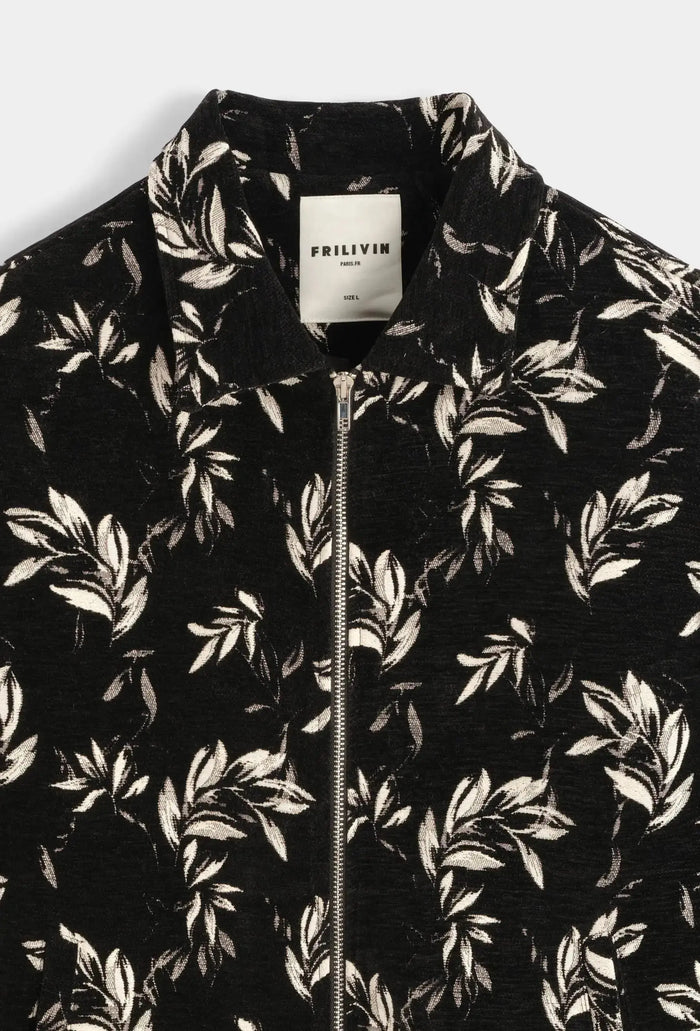 Veste Floral Homme Col Chemise bonhomme