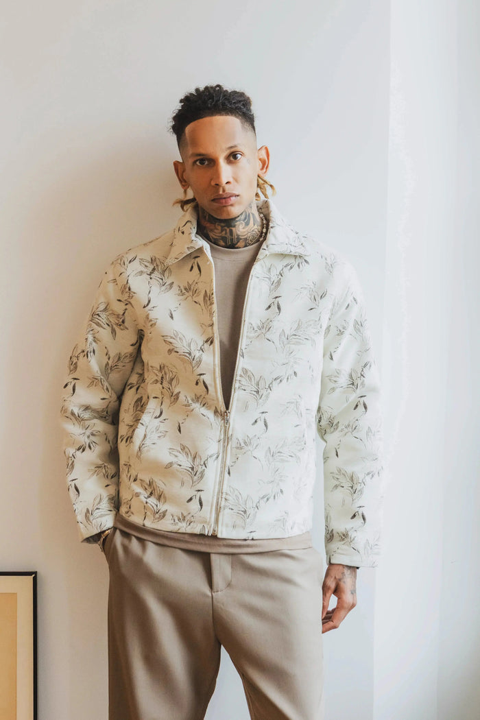 Veste Floral Homme Col Chemise bonhomme
