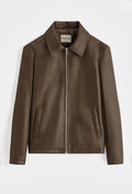 Veste homme effet cuir zippée coupe moderne bonhomme
