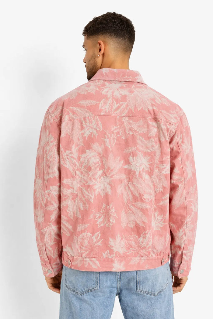 Veste homme imprimé feuilles – Coupe streetwear bonhomme