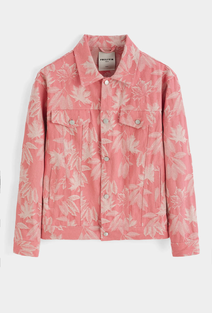 Veste homme imprimé feuilles – Coupe streetwear bonhomme