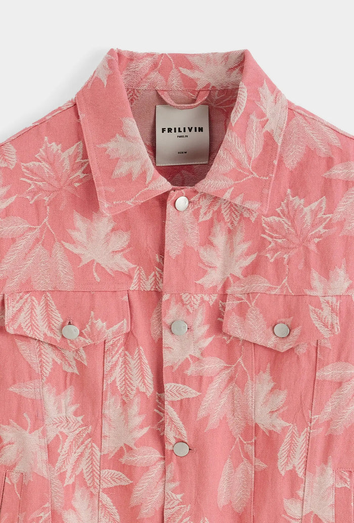 Veste homme imprimé feuilles – Coupe streetwear bonhomme