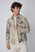 Veste Homme imprimée effet tapisserie coupe casual bonhomme