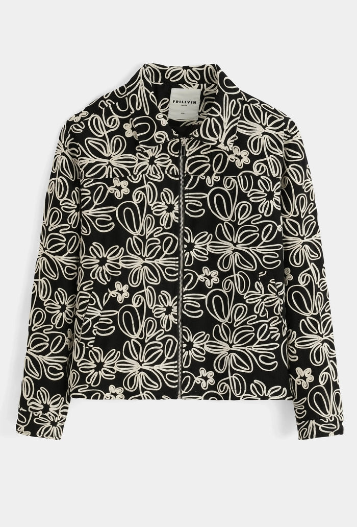Veste Homme Zippée Brodée Motif Graphique – Coupe Streetwear bonhomme