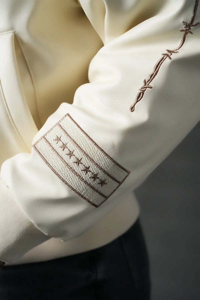 Veste Teddy simili cuir bonhomme