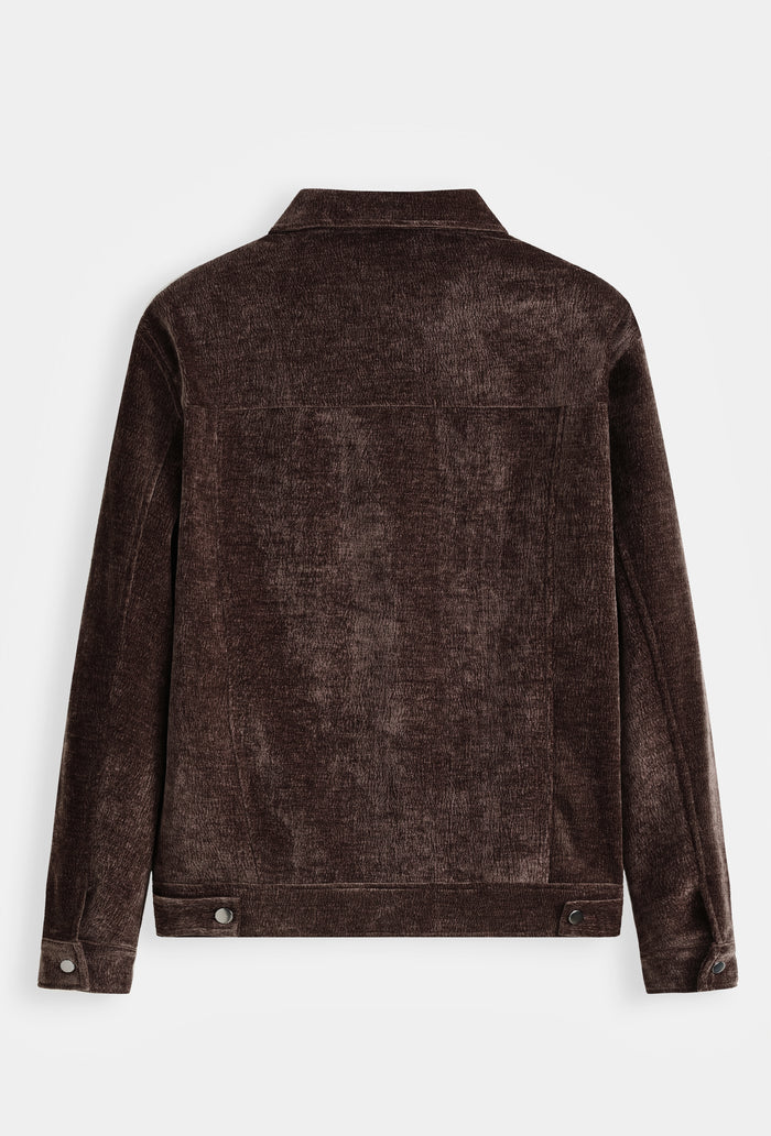 Veste Trucker Chenille Velour Homme