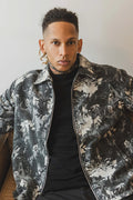 Veste zippée à motif floral bonhomme