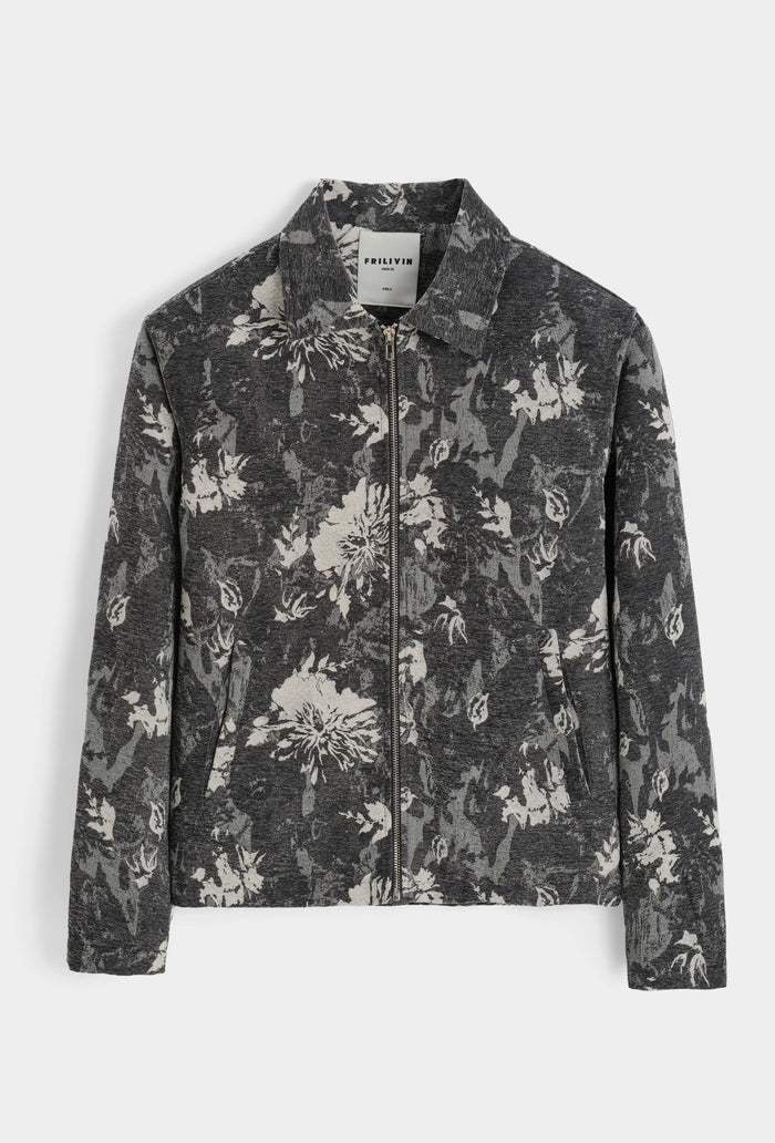 Veste zippée à motif floral bonhomme