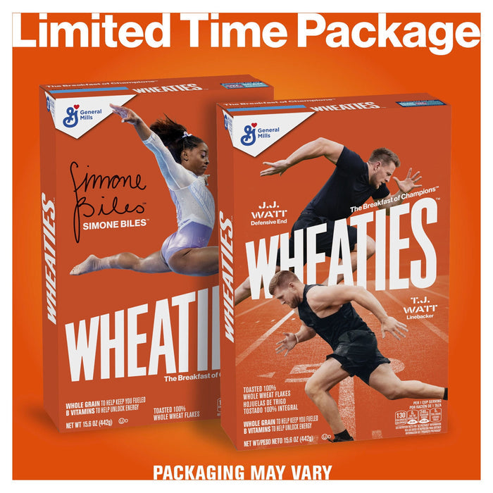Wheaties Breakfast Cereal, Breakfast of Champions, 100% Whole Wheat Flakes, 15.6 oz