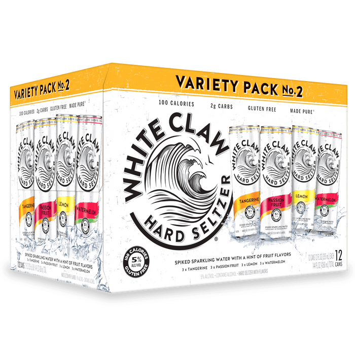 White Claw® Hard Seltzer Variety Pack No.2, 12 Pack, 12 fl oz Cans, 5% ABV
