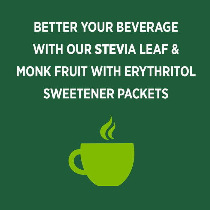 Whole Earth Stevia Leaf & Monk Fruit Plant-Based Sweetener, 80 Count, 5.6 oz