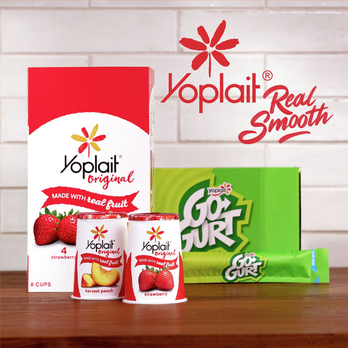 Yoplait Original Low Fat Yogurt Pack, 8 Ct, 6 OZ Fruit Yogurt Cups